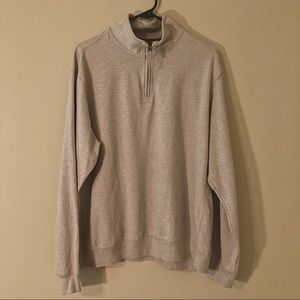 Men's Quarter Zip Beige Sweater Men’s Large 42-44